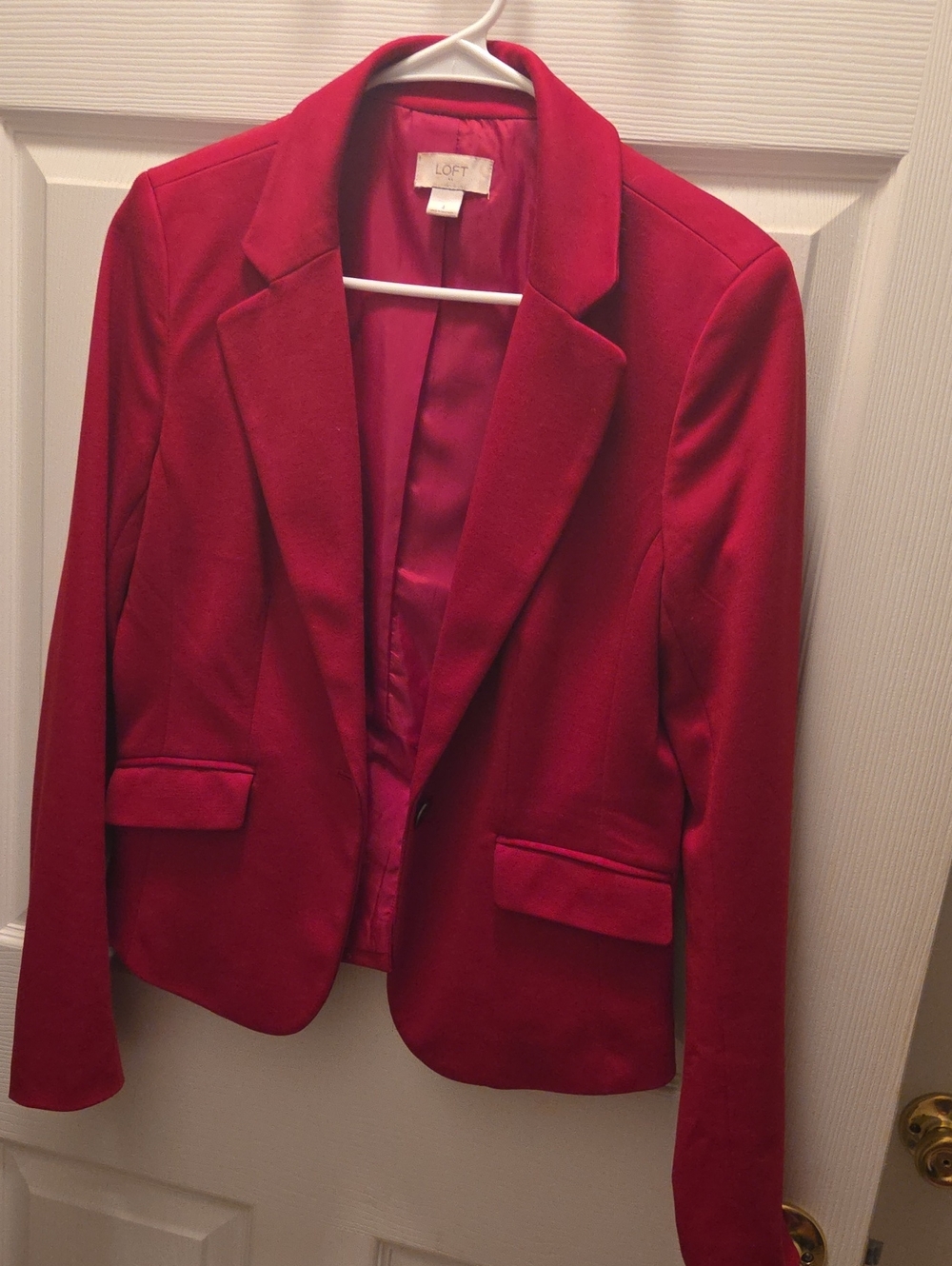 LOFT Crimson Red Tailored Blazer